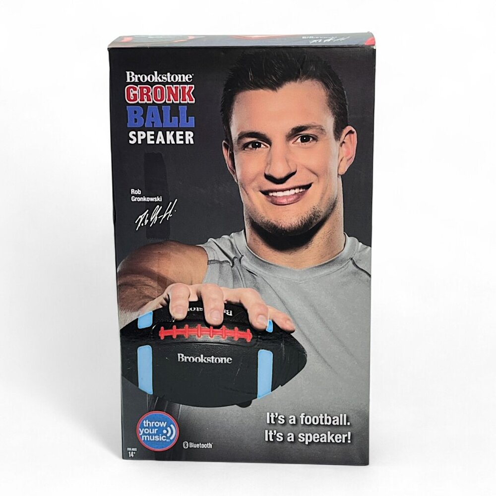 NEW Brookstone Rob Gronkowski Gronk Ball Bluetooth Wireless Football Speaker
